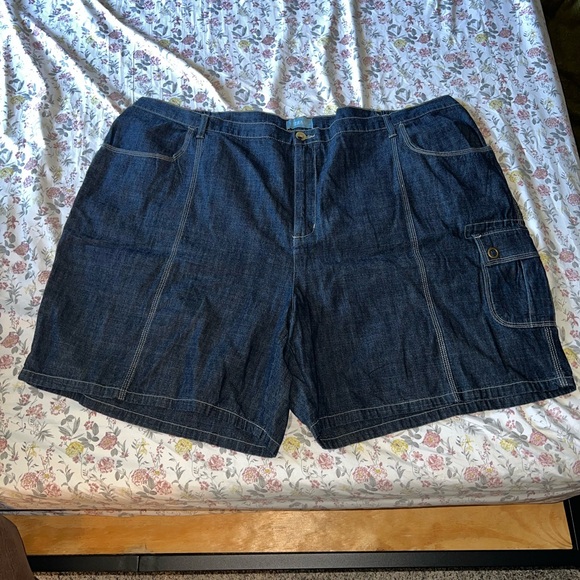 Catherines Dark Blue Jean Shorts - Picture 1 of 4